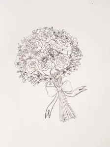 花朵简笔画大全捧花简笔画图片花束图片大全简笔画手捧花的小女孩的简