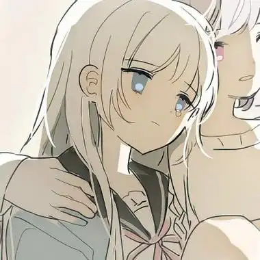 动漫闺蜜头像可爱系的瞳孔里都是迩