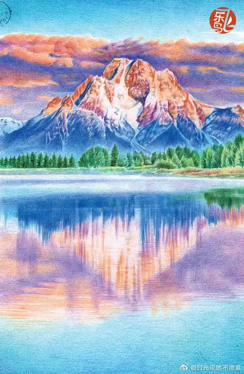 彩铅风景素材#彩铅##彩铅画#作者:飞乐鸟绍兴·上虞