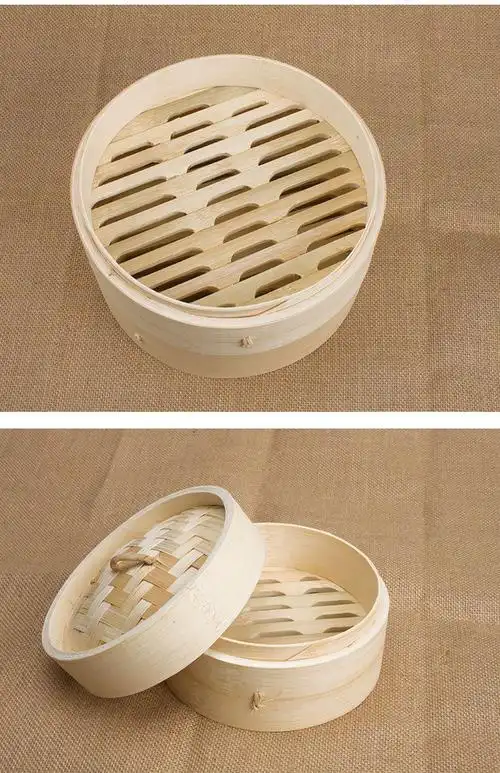 定制小笼包竹蒸笼竹制家用包子馒头蒸饺笼屉商用多层加深蒸架竹笼蒸格