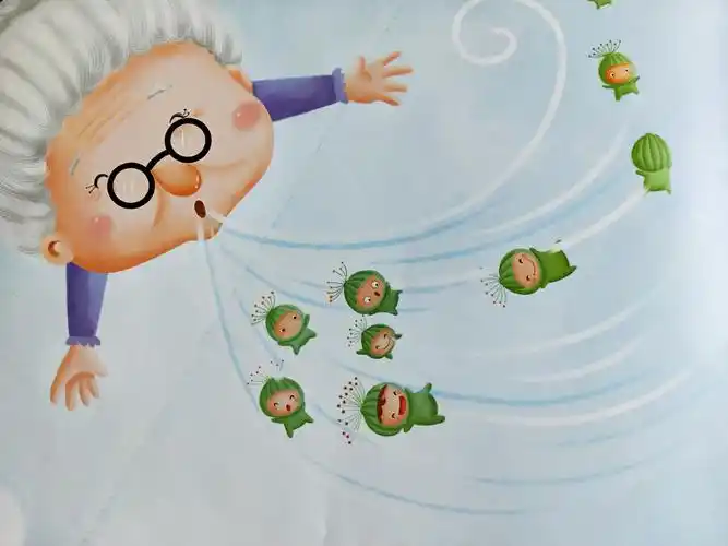 白天,蒲公英宝宝们和风婆婆一起玩游戏,在天空中飘来飘去.