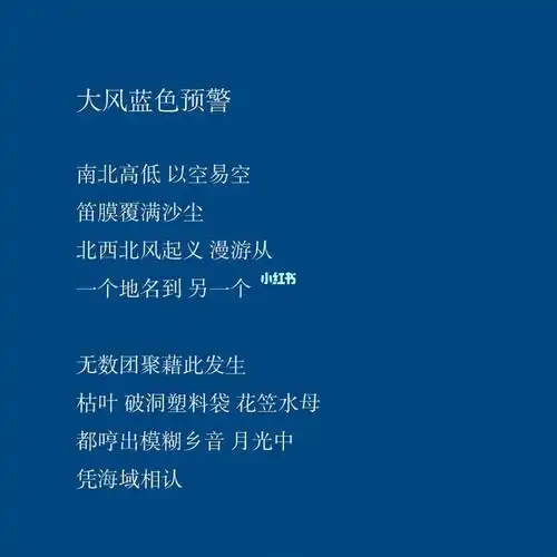 大风蓝色预警诗歌联盟