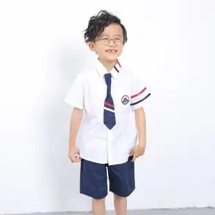 中学生 校服 中学生 小学生 男生 短袖衬衣45元 短裤45元 套装90元/套