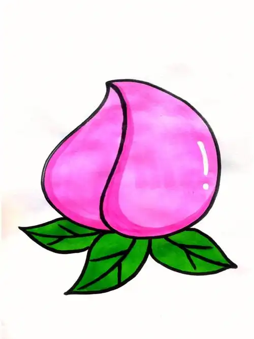 桃子简笔画水果简笔画