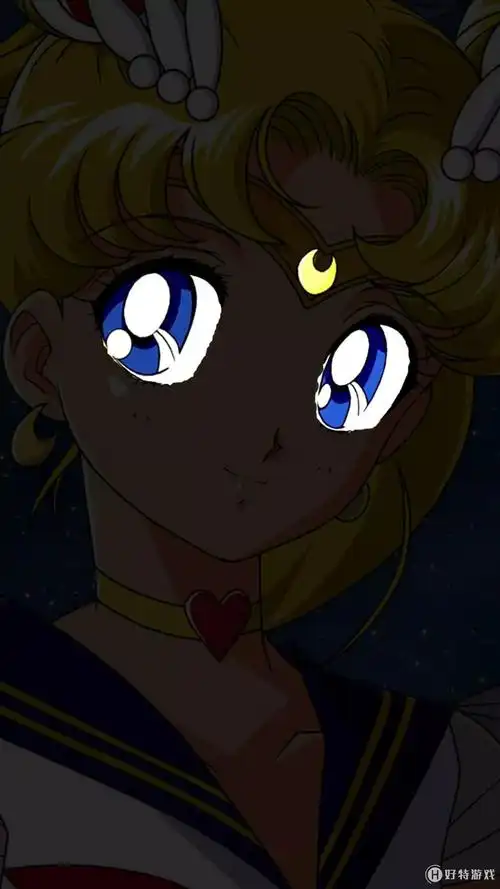 抖音美少女战士碎屏壁纸_抖音美少女战士蓝眼睛壁纸分享_好特教程