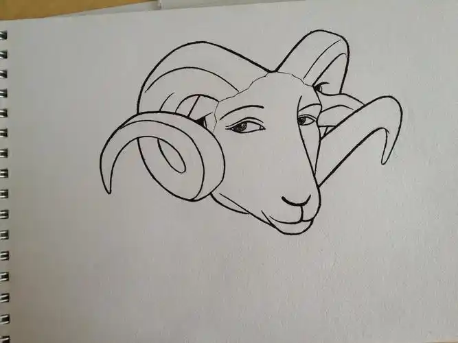 《盘羊先生》,这样画画很费脑子,但很美 - 简书