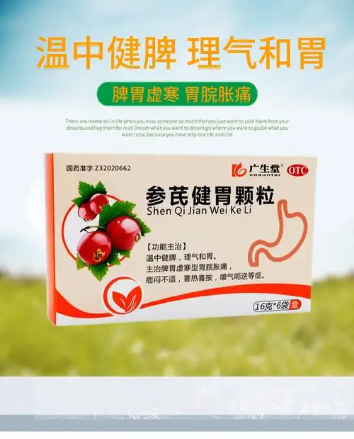 广生堂参芪健胃颗粒16g6袋温中健脾理气和胃脾胃虚寒胃脘胀痛痞闷不适