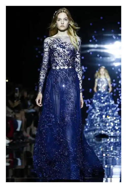 时尚t台 | zuhair murad couture 2015 秋冬高定,#蓝色妖姬礼裙#亮片