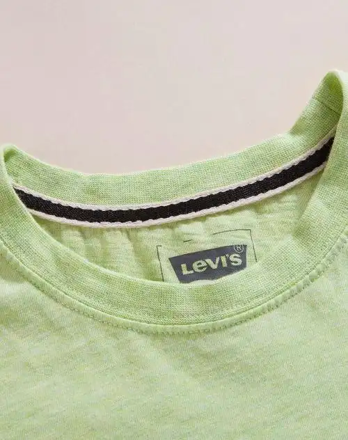 男小童青柠色短t