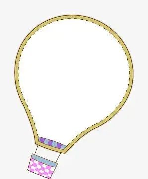 卡通创意儿童画热气球对话框