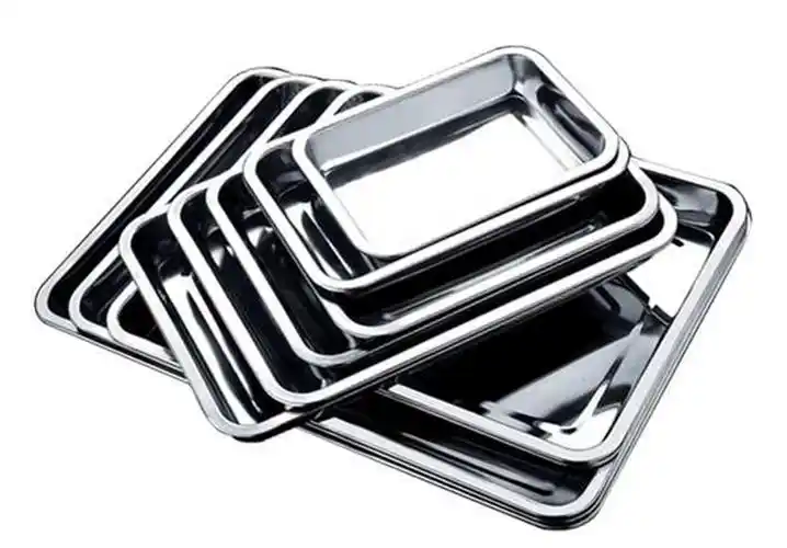 加厚不锈钢方盘不锈钢托盘 长方托盘 不锈钢盘子 餐盘 40*30cm