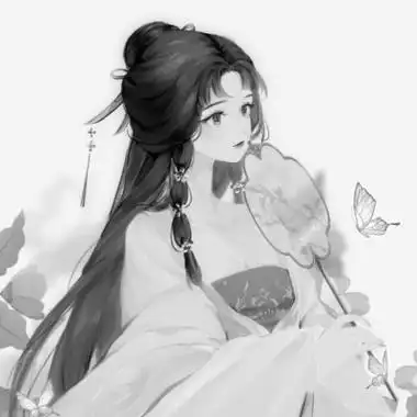 104张精选动漫古代女头像古风黑白_女生头像_头像大全_抖音头像_微信