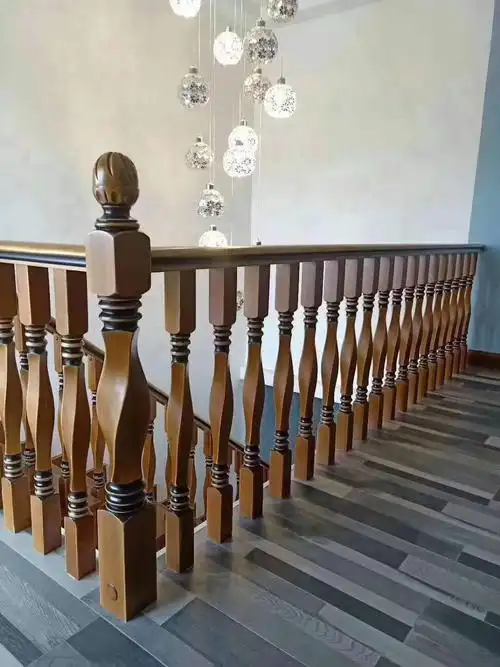 实木扶手装饰定制木头楼梯室内栏杆立柱木质飘窗阳台护栏靠墙扶手已售