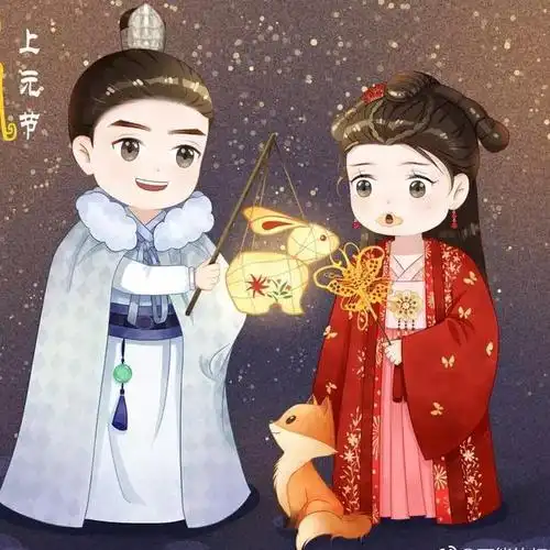 q版古风壁纸头像合集|秋千水,竹马道,一眼见你,万物不及