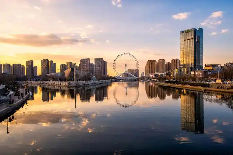 天津海河天津之眼城市风光