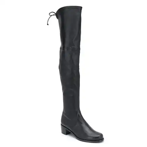 定制女大腿高筒靴黑色长筒靴合身大腿高筒靴女 - buy black long