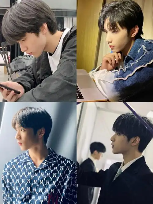 刘耀文晒侧脸照