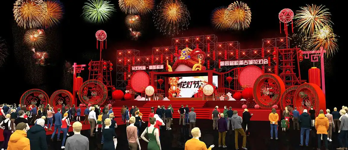 风舞台9户外舞美4common1255ip 形象国庆logo 设计海报设计插画设计壁