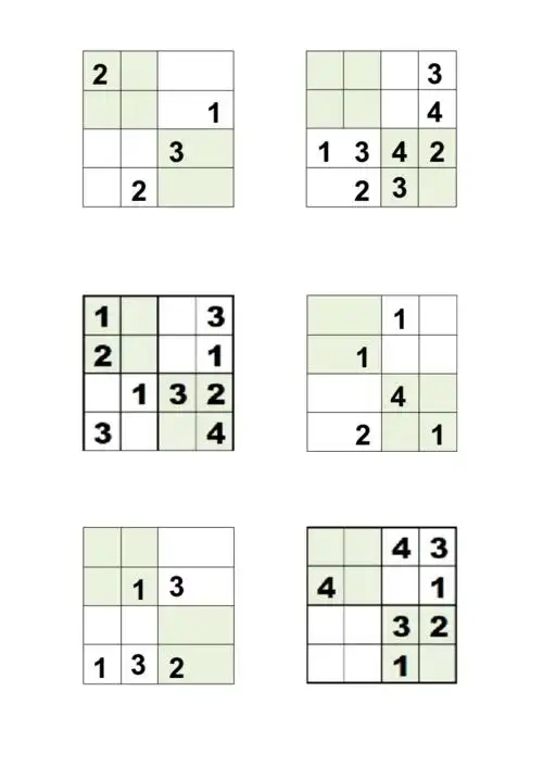 数独四宫格35岁儿童练习题简单版docx11页