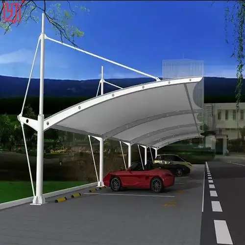 定制膜结构车棚私家车位停车棚 汽车停车棚户外园区小轿车遮阳棚