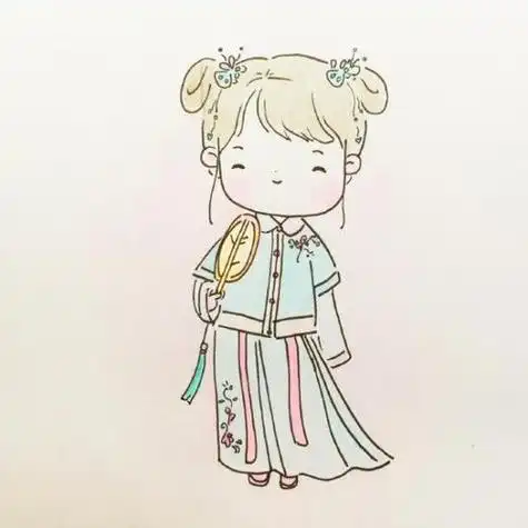 小可爱简笔画萌萌哒古装