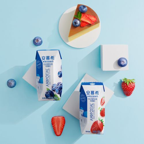 伊利安慕希希腊风味酸牛奶蓝莓味205g12盒整箱营养早餐儿童学生牛奶