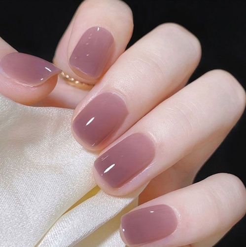 穿戴美甲网红片假指甲贴片成品可拆卸短款纯色美甲工具