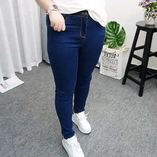 大码牛仔裤女胖mm显瘦200斤胖子女装胖妞秋装大码女装