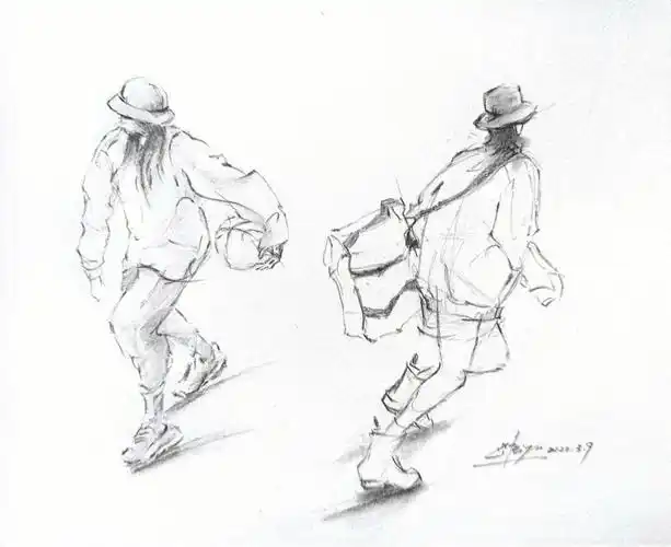 035动态人物速写有素材