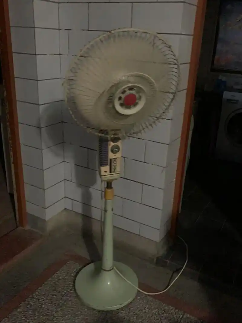 菊花电风扇 40多年前的菊花牌电风扇,从来没有维修过,过去的产品质量