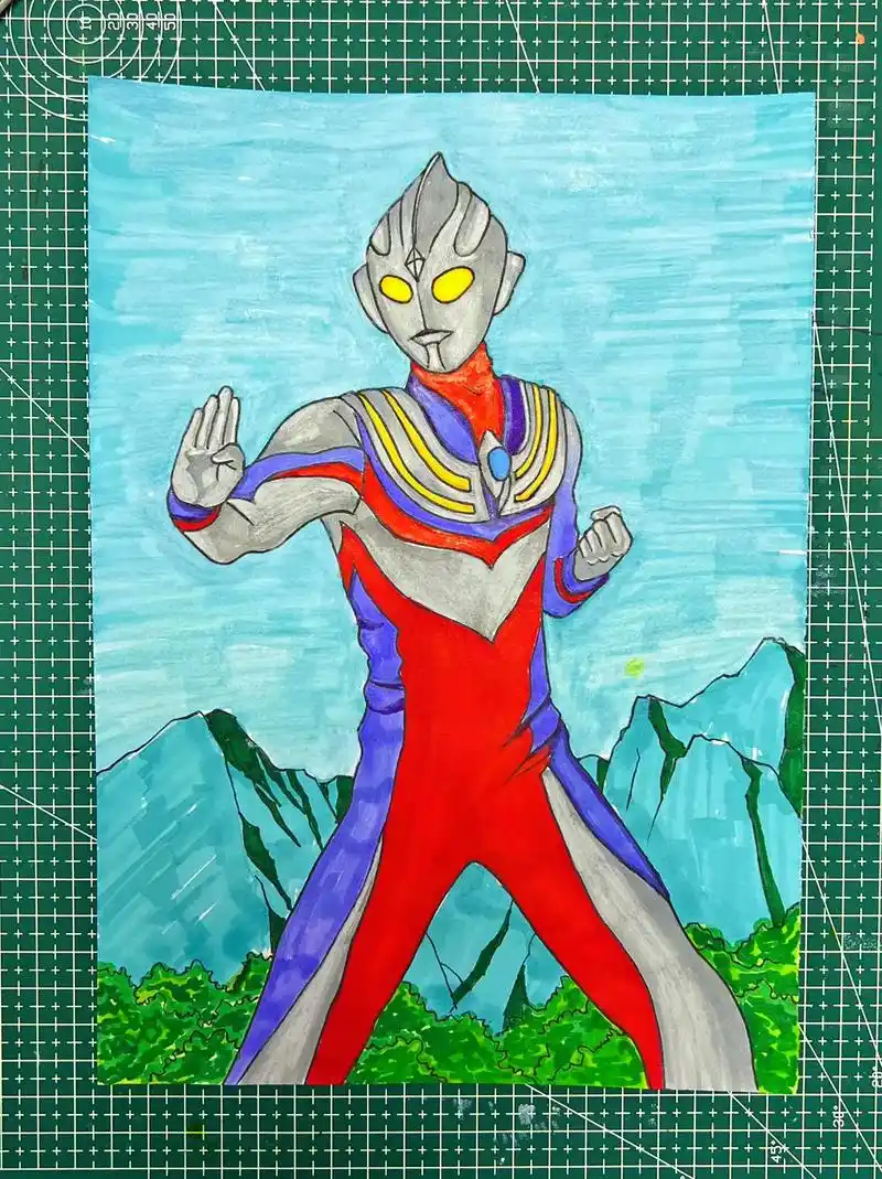 画一只迪迦奥特曼你相信光吗