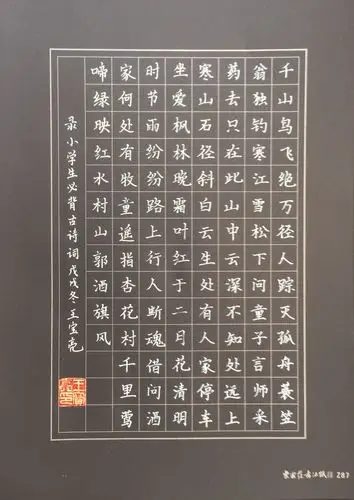 硬笔书法作品欣赏