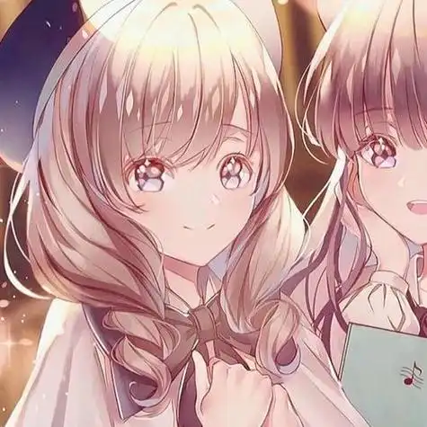 qq手绘可爱女生姐妹头像一对两张