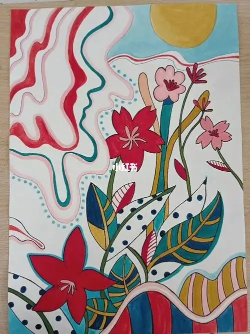 植物色彩装饰画