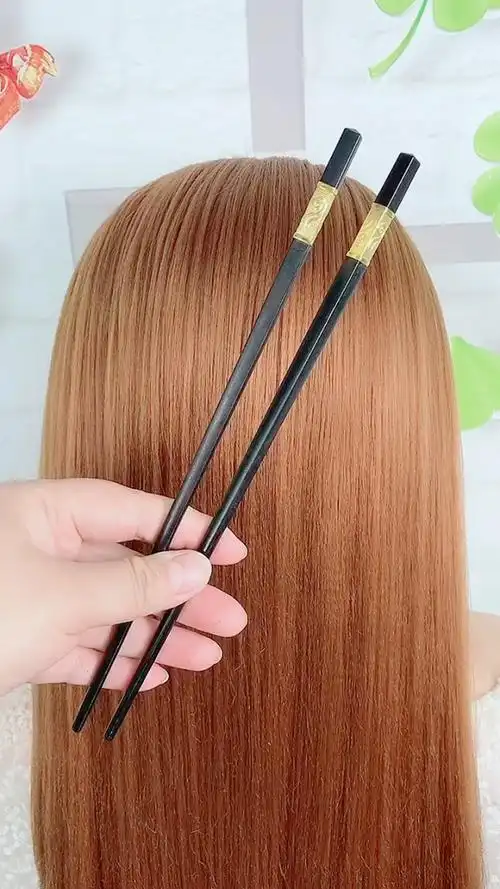 筷子盘发古风发型97