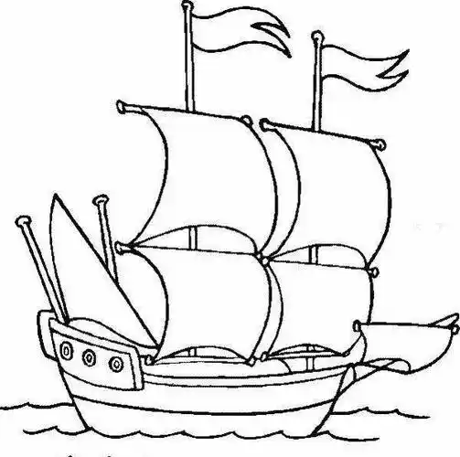 帆船图片简笔画简单的帆船画法图片大全