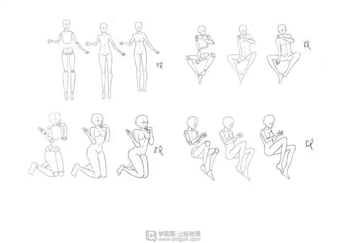 作业:动漫人体绘画学习之日式漫画人体比例画法与训练 - 用户4915 -