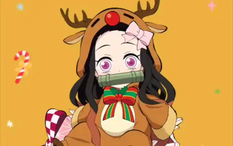 鬼灭之刃圣诞节|二次元全面屏手机壁纸福利