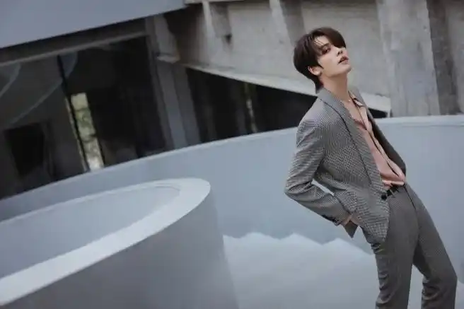 林彦俊格纹西装造型##时尚芭莎年度派对##bazaar icons