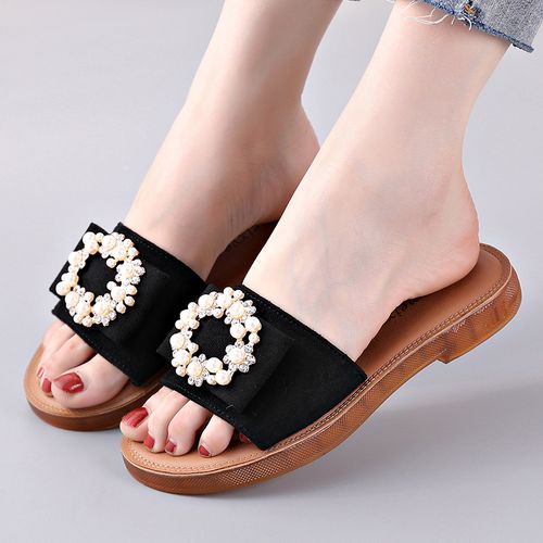 拖鞋女时尚外2021夏季新款韩版凉平底沙滩平跟一字拖