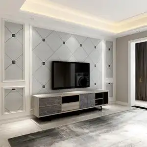 客厅电视背景墙现代简约壁纸3d立体浮雕无纺布卧室影视墙壁纸大气