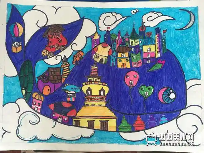 三等奖中学生获奖科幻画未来的星球赏析