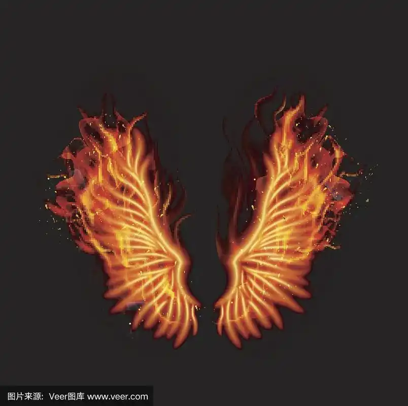 火燃烧的翅膀