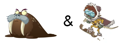 植物大战僵尸2海象僵尸 滑雪僵尸