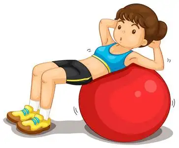 仰卧起坐卡通图片