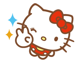 hello kitty的快乐的日子贴纸 - 新的表情符号, gif, 贴纸免费123