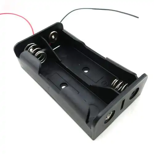 18650电池盒 2节装 diy套件 免焊接电池盒 带线 串联电池盒 塑料