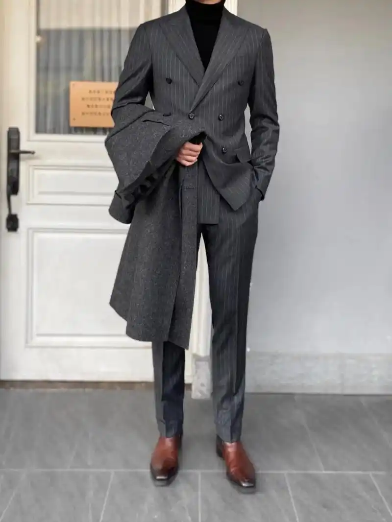 客照分享.商务男士的冬季穿搭通用公式大概是 西服套装 商务风 - 抖音