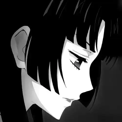 铅绘黑白系列动漫女头线条头像