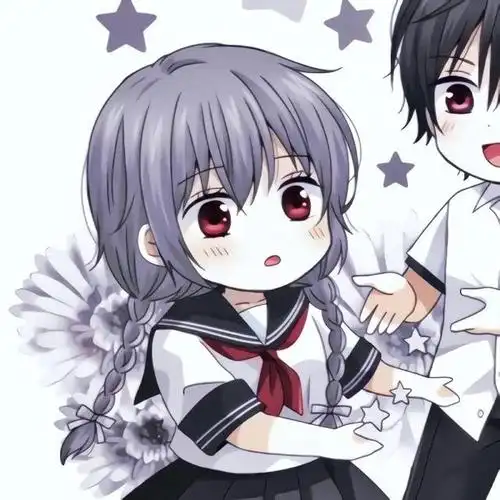 动漫情侣头像:想和你一起吃火锅喝奶茶,牵手,拥抱